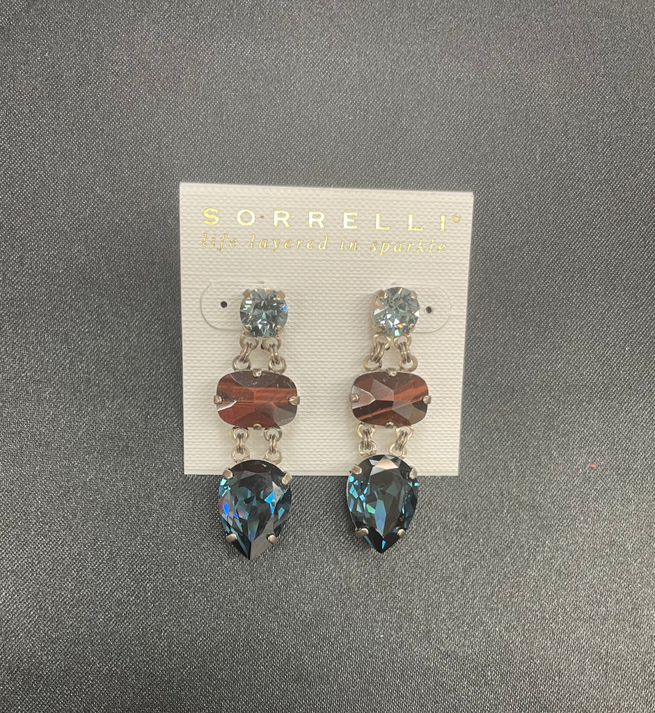 "Blue Brocade" Earrings