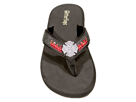 Yellow box red deals sequin flip flops