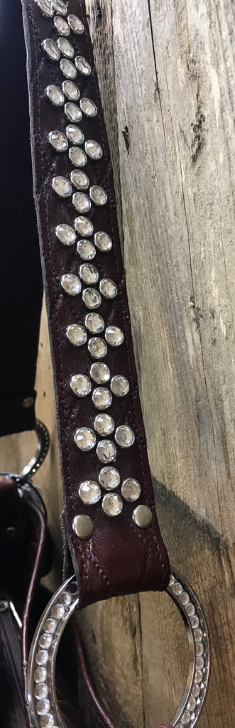 Maroon Leather With Full Crystals