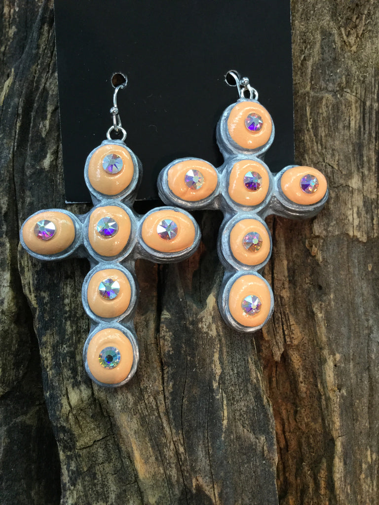 "Mesa Luxe" Cross Earrings Various Colors