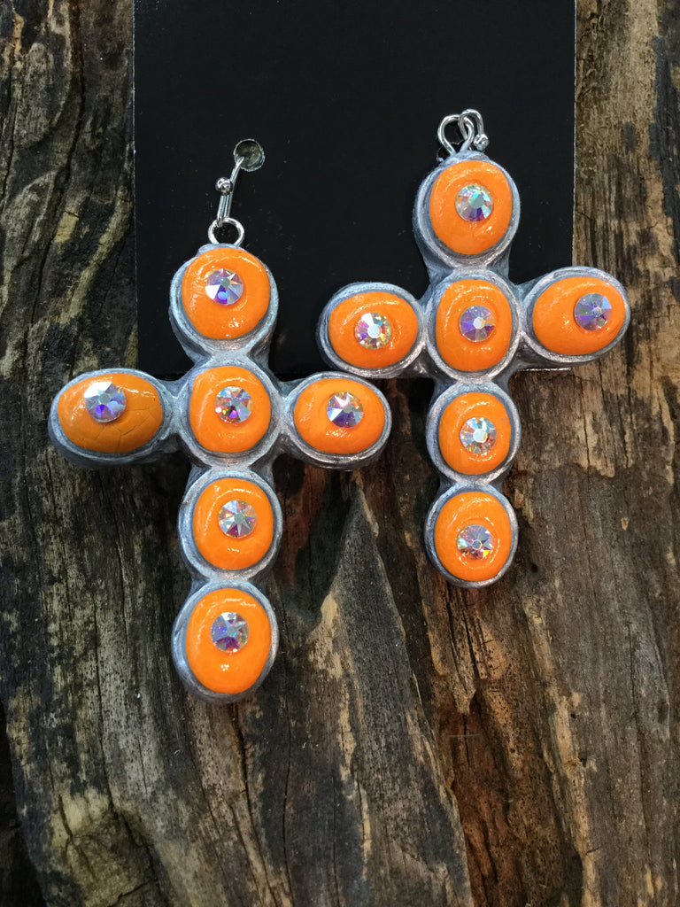 "Mesa Luxe" Cross Earrings Various Colors