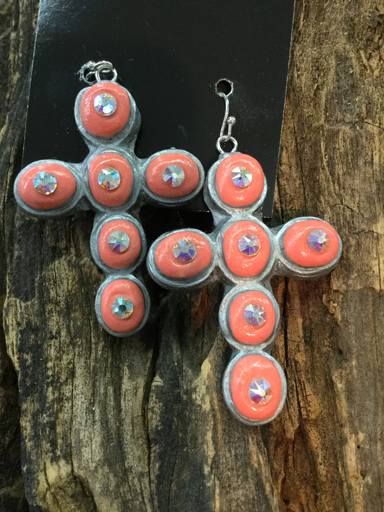"Mesa Luxe" Cross Earrings Various Colors
