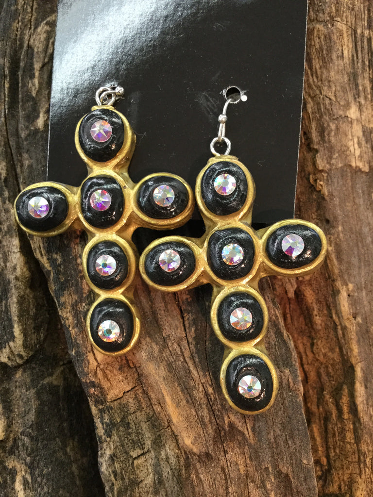 "Mesa Luxe" Cross Earrings Various Colors