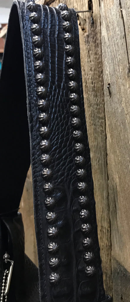 Black And Silver Acid Wash With Conchos