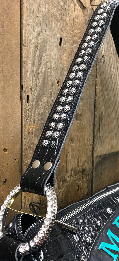 American Original Bronco On Black Croc Leather
