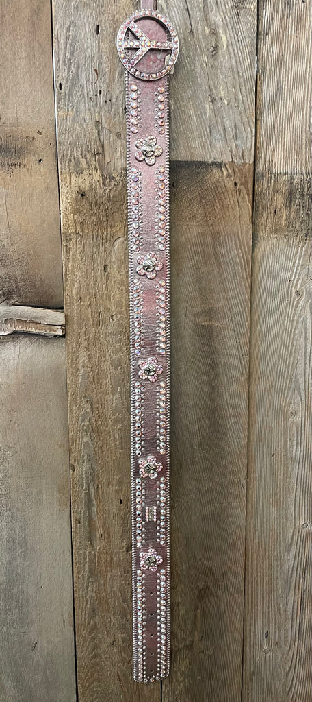 LG Metallic Pink Leather with Peace Sign