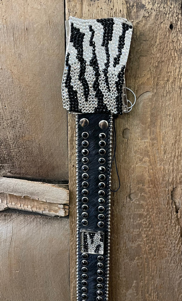 LG Black Hair with Zebra Buckle