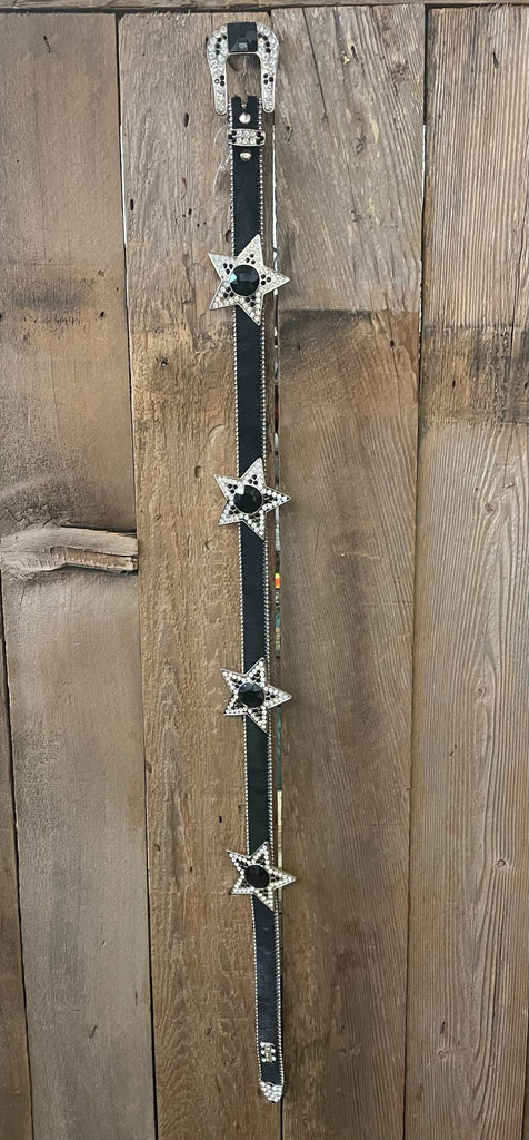 XL Black Hair with Stars