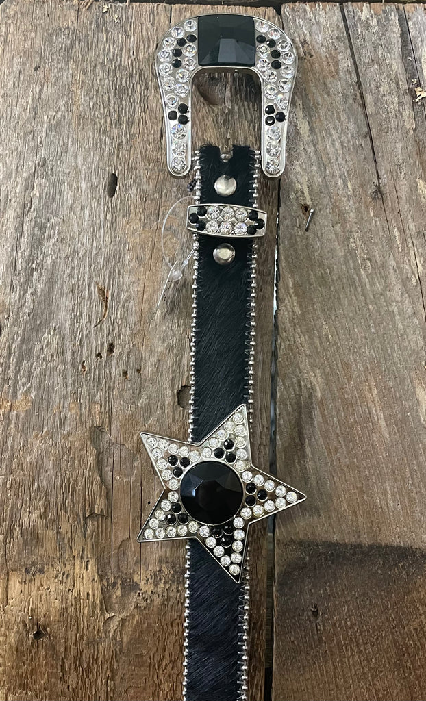 XL Black Hair with Stars