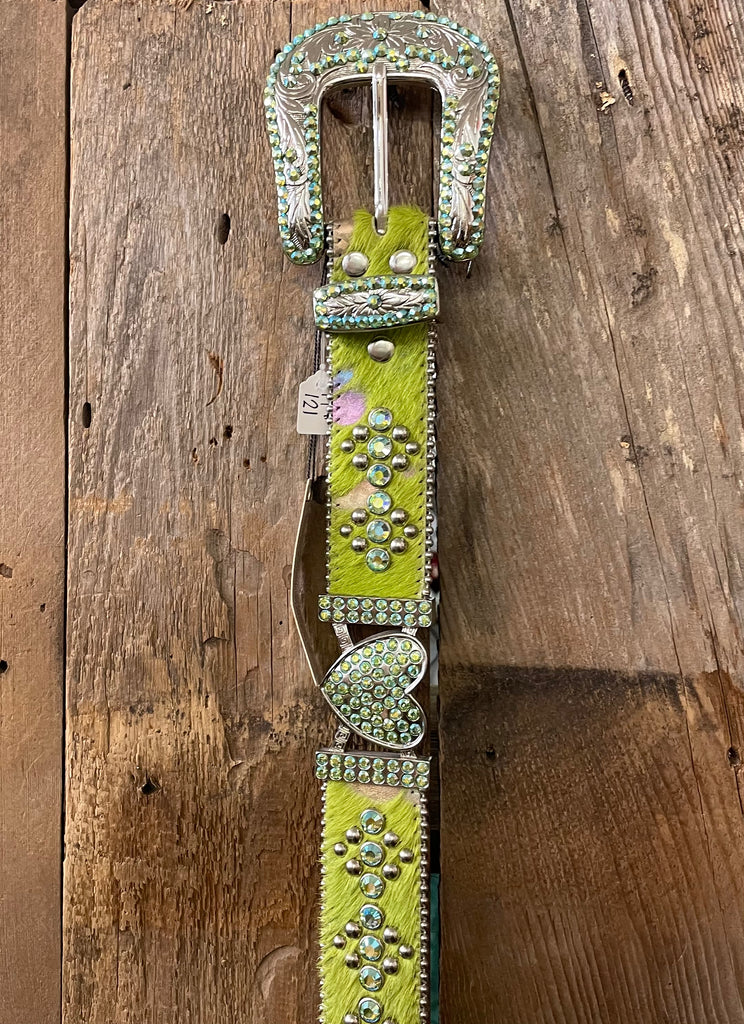 LG Lime Green Rainbow Acid Wash