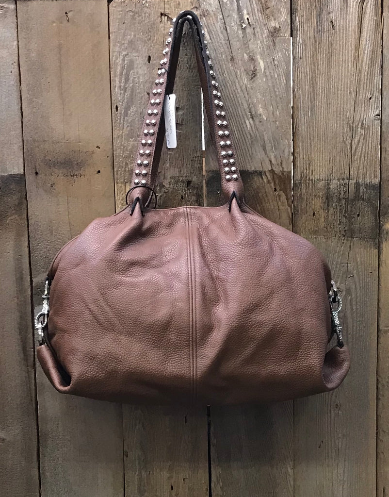 Brown Leather With Swarovski Crystal Cross And Concho
