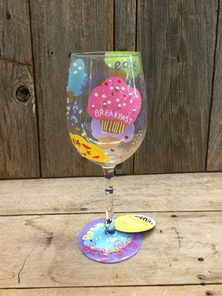 Cupcake Wine Glass