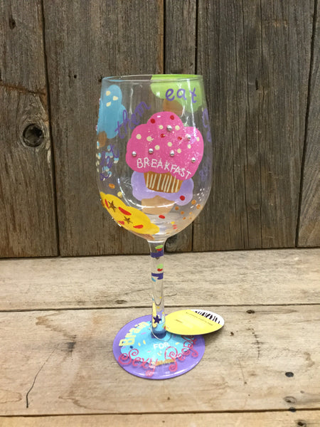 Cupcake Wine Glass
