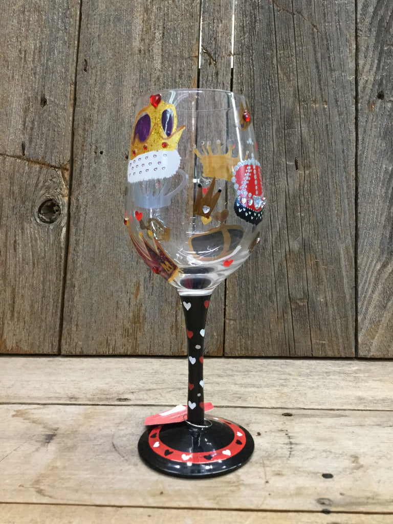 King Of Hearts Wine Glass