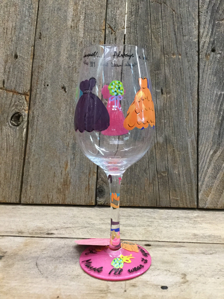 Always A Bridesmaid Wine Glass