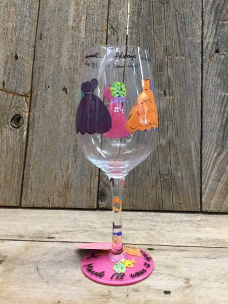 Always A Bridesmaid Wine Glass