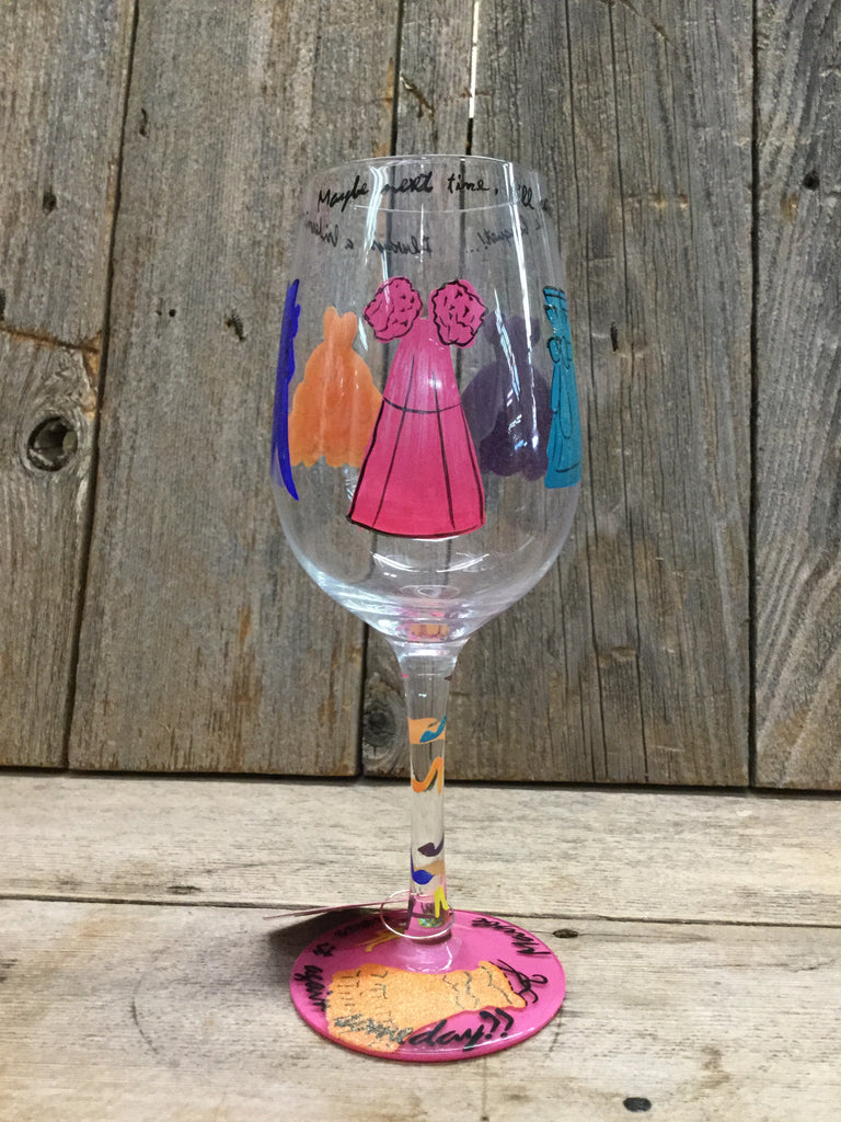 Always A Bridesmaid Wine Glass