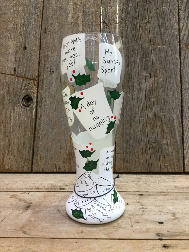 My Holiday Wish List Pilsner Glass