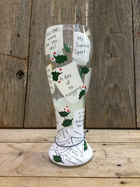 My Holiday Wish List Pilsner Glass