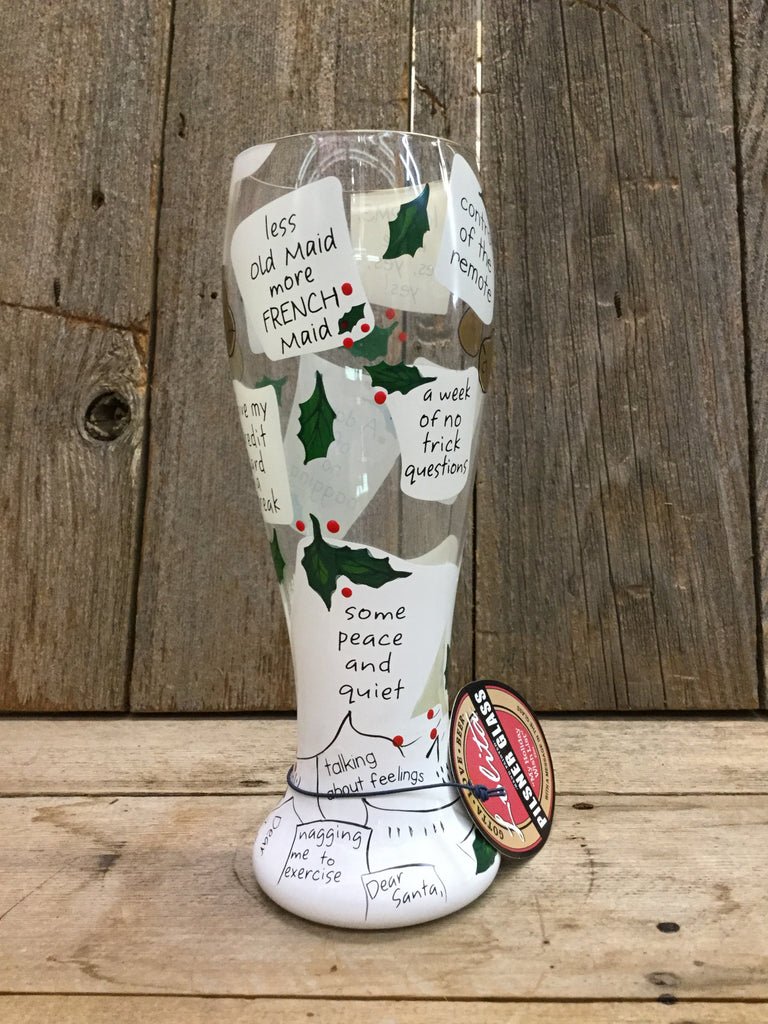 My Holiday Wish List Pilsner Glass