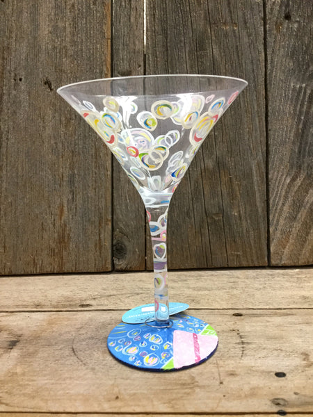Bubble Bath-Tini Martini Glass