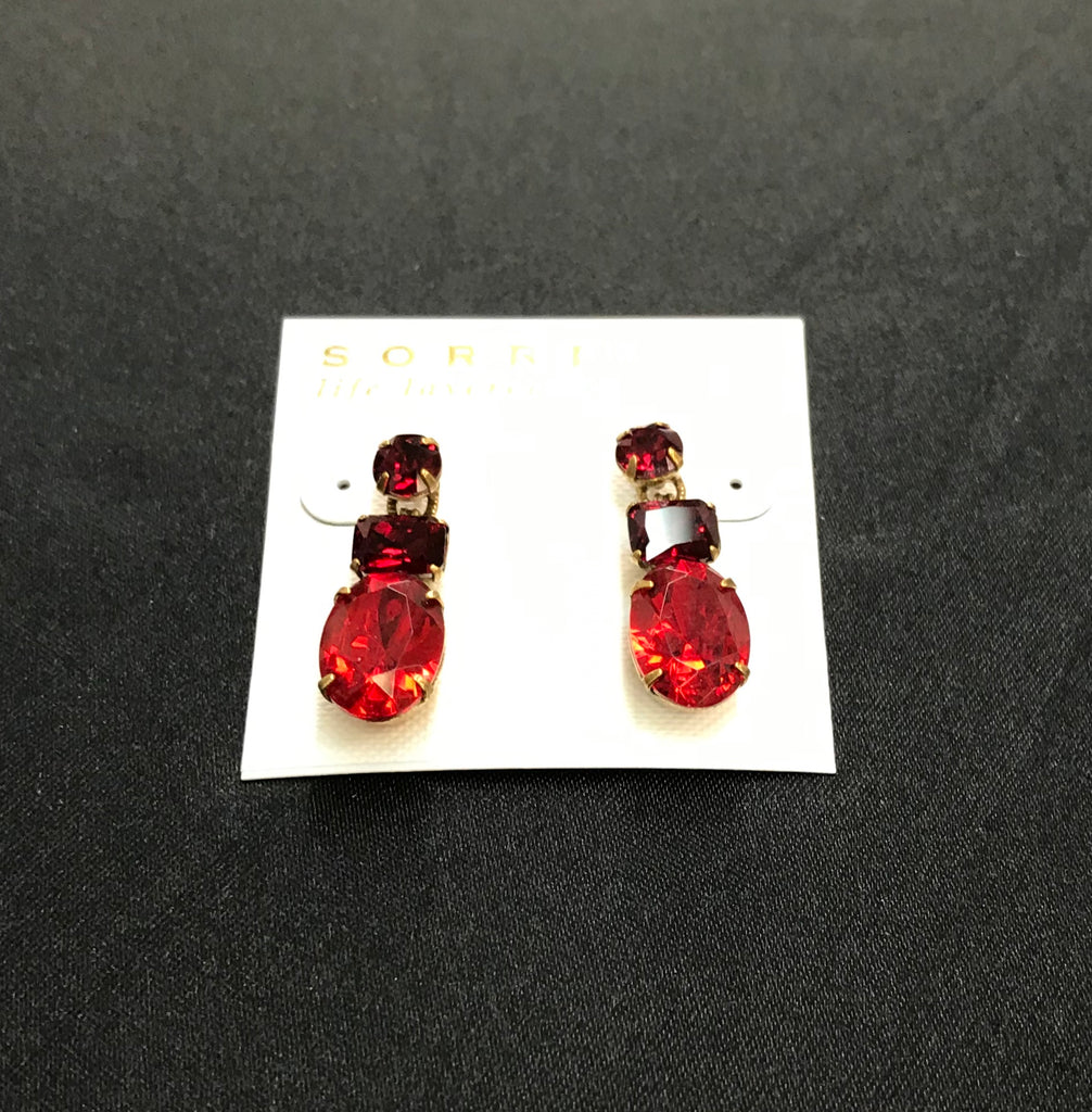 "Sansa Red" Earrings