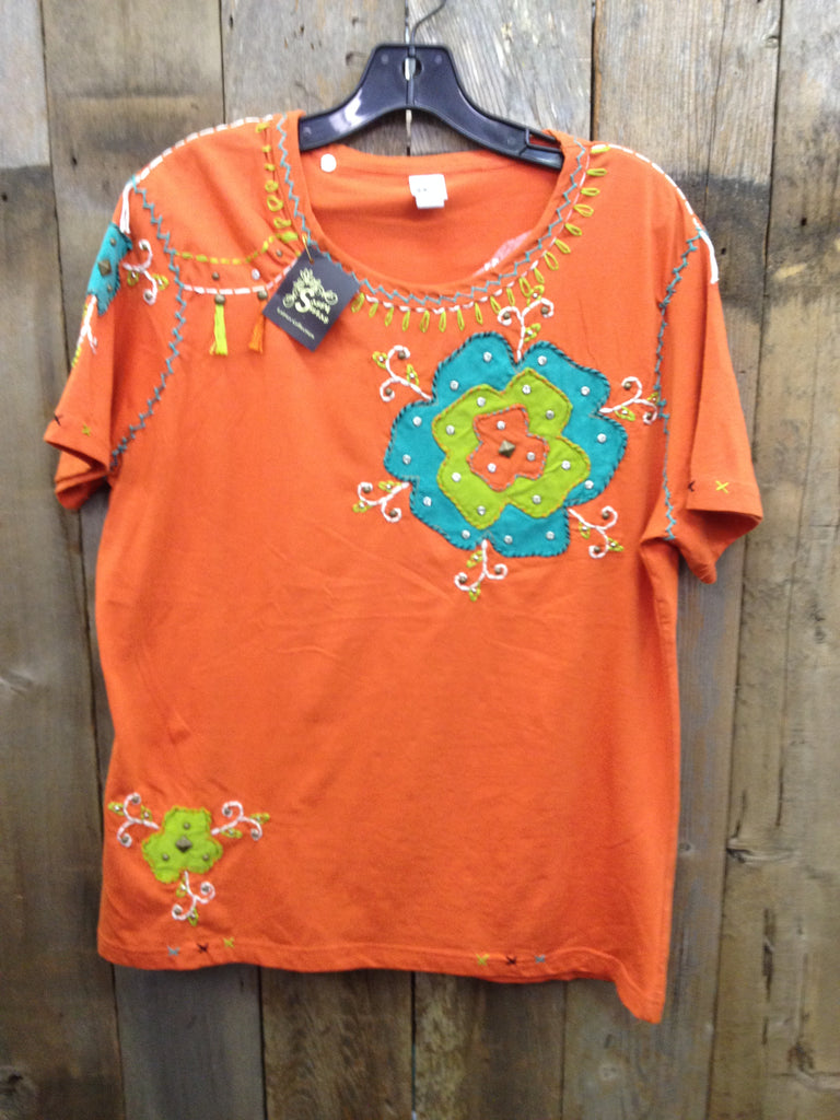 SH-090 Flower Orange T-Shirt