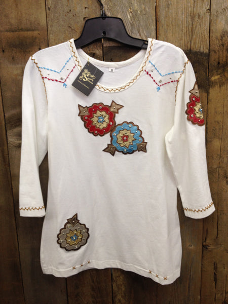 SH-014 Flowers White T-Shirt