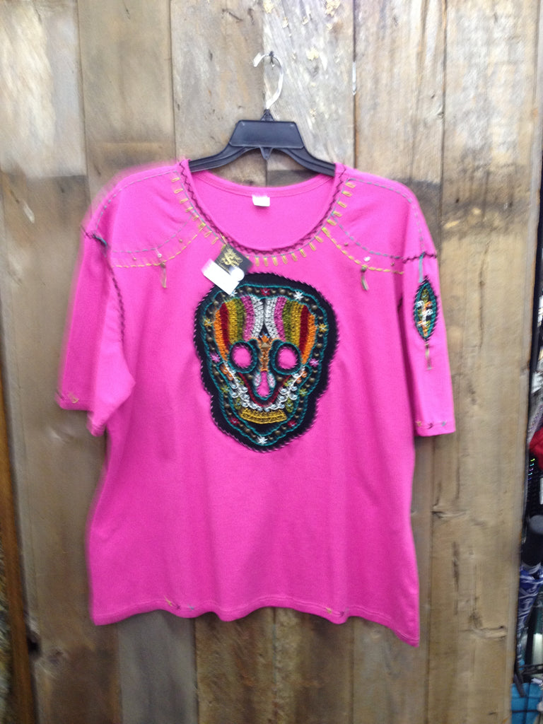 SH-101 Sugar Skull Hot Pink T-Shirt