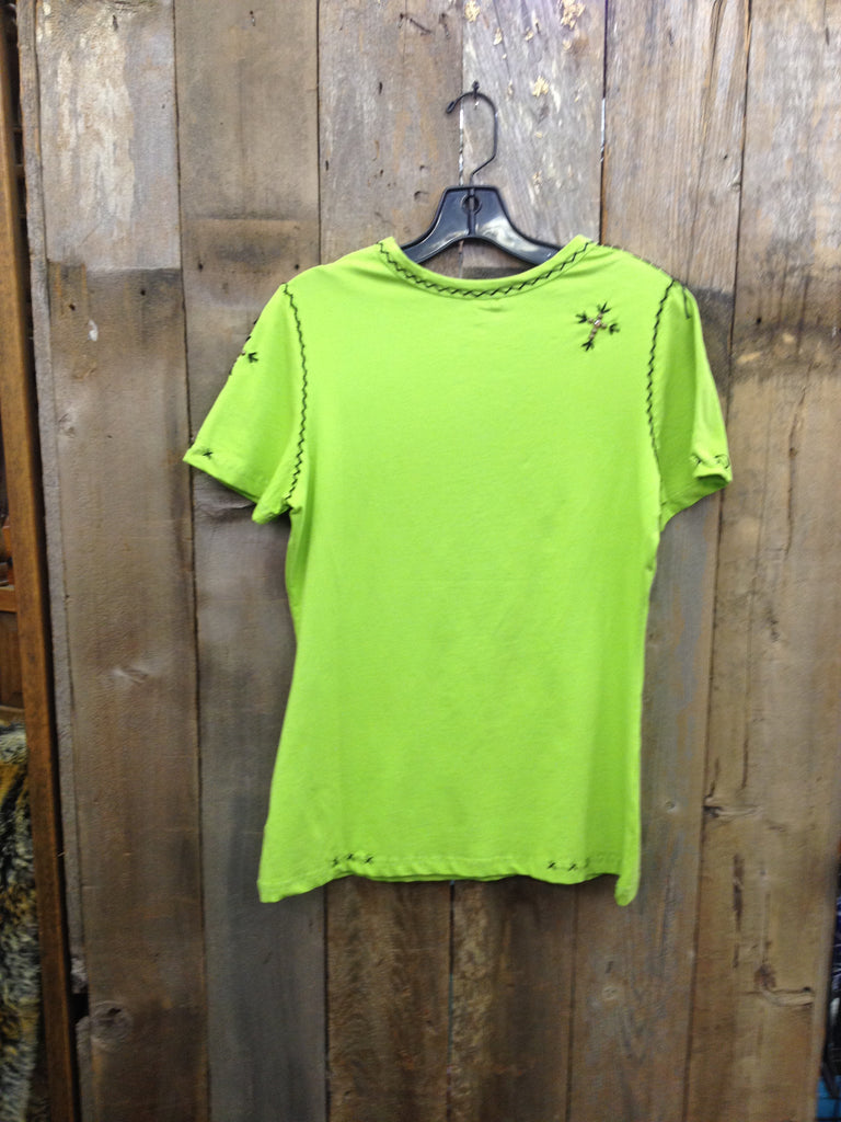 SH-073 Cross Lime Green T-Shirt