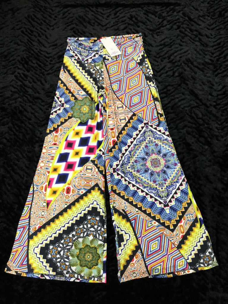 Blue Anatolia Crush Palazzo Pants