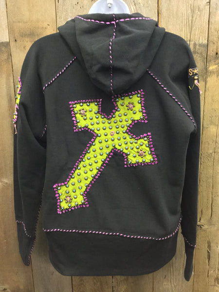 H-112 Cross Black Jacket/Hoodie