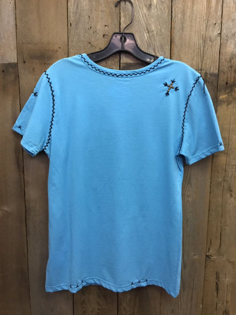 SH-073 Cross Blue T-Shirt
