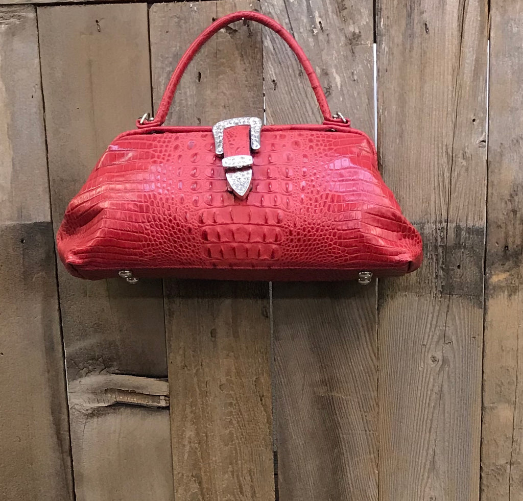 Red Croc With Buckle