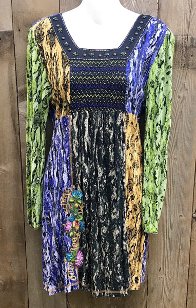 Multi Colored Snakeskin Dress
