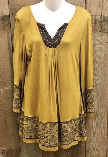 Gold & Brown Top